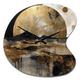 Exploring The Evolving Golden Moon III - Asymmetric Metal Wall Clock