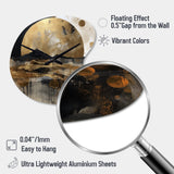 Exploring The Evolving Golden Moon III - Asymmetric Metal Wall Clock