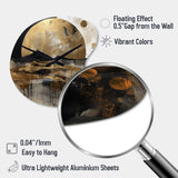 Exploring The Evolving Golden Moon III - Asymmetric Metal Wall Clock