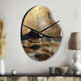 Exploring The Evolving Golden Moon III - Asymmetric Metal Wall Clock