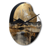 Exploring The Evolving Golden Moon III - Asymmetric Metal Wall Clock