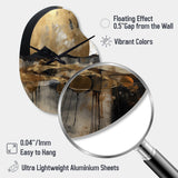 Exploring The Evolving Golden Moon III - Asymmetric Metal Wall Clock