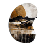 Exploring The Evolving Golden Moon IV - Asymmetric Metal Wall Clock