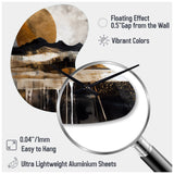 Exploring The Evolving Golden Moon IV - Asymmetric Metal Wall Clock