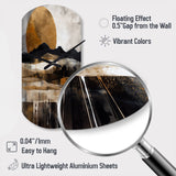 Exploring The Evolving Golden Moon IV - Asymmetric Metal Wall Clock