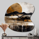 Exploring The Evolving Golden Moon IV - Asymmetric Metal Wall Clock