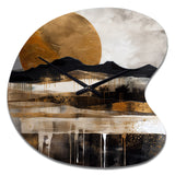 Exploring The Evolving Golden Moon IV - Asymmetric Metal Wall Clock