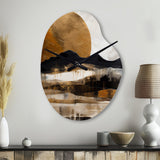 Exploring The Evolving Golden Moon IV - Asymmetric Metal Wall Clock