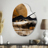 Exploring The Evolving Golden Moon IV - Asymmetric Metal Wall Clock