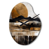 Exploring The Evolving Golden Moon IV - Asymmetric Metal Wall Clock