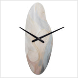 Gold And Grey Line Art In Motion II - Asymmetric Metal Wall Clock