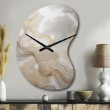 Gold And Grey Linear Expressions V - Asymmetric Metal Wall Clock