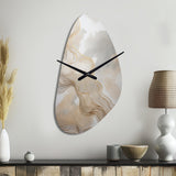 Gold And Grey Linear Expressions V - Asymmetric Metal Wall Clock