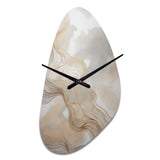 Gold And Grey Linear Expressions V - Asymmetric Metal Wall Clock