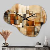 Modernist Expressions IV - Asymmetric Metal Wall Clock