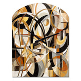 Mid Century Artistic Transformations I - Asymmetric Metal Wall Clock