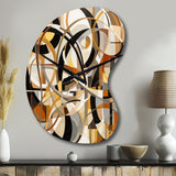 Mid Century Artistic Transformations I - Asymmetric Metal Wall Clock