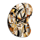 Mid Century Artistic Transformations I - Asymmetric Metal Wall Clock