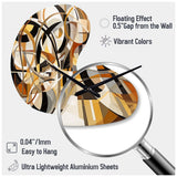 Mid Century Artistic Transformations I - Asymmetric Metal Wall Clock