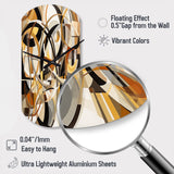 Mid Century Artistic Transformations I - Asymmetric Metal Wall Clock
