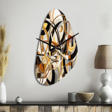 Mid Century Artistic Transformations I - Asymmetric Metal Wall Clock