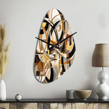Mid Century Artistic Transformations I - Asymmetric Metal Wall Clock