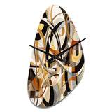 Mid Century Artistic Transformations I - Asymmetric Metal Wall Clock