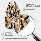 Mid Century Artistic Transformations I - Asymmetric Metal Wall Clock