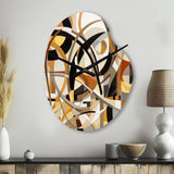 Mid Century Artistic Transformations I - Asymmetric Metal Wall Clock