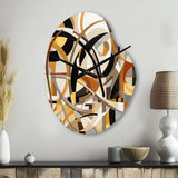 Mid Century Artistic Transformations I - Asymmetric Metal Wall Clock