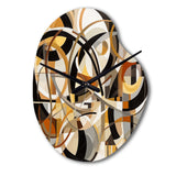 Mid Century Artistic Transformations I - Asymmetric Metal Wall Clock