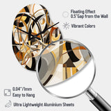 Mid Century Artistic Transformations I - Asymmetric Metal Wall Clock