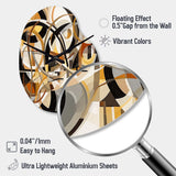 Mid Century Artistic Transformations I - Asymmetric Metal Wall Clock