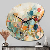 Pink Blue Minimalism Fluidity I - Asymmetric Metal Wall Clock