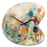 Pink Blue Minimalism Fluidity I - Asymmetric Metal Wall Clock