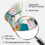 Pink Blue Minimalism Fluidity IV - Asymmetric Metal Wall Clock