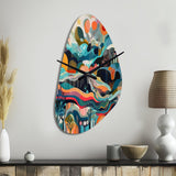 Blue Green Minimalism Explosion - Asymmetric Metal Wall Clock