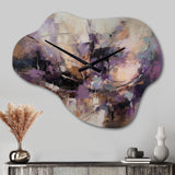 Purple Minimalism Enchantment - Asymmetric Metal Wall Clock