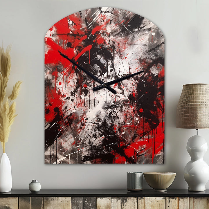 Abstract Graffiti - Asymmetric Metal Wall Clock