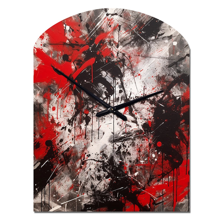 Abstract Graffiti - Asymmetric Metal Wall Clock