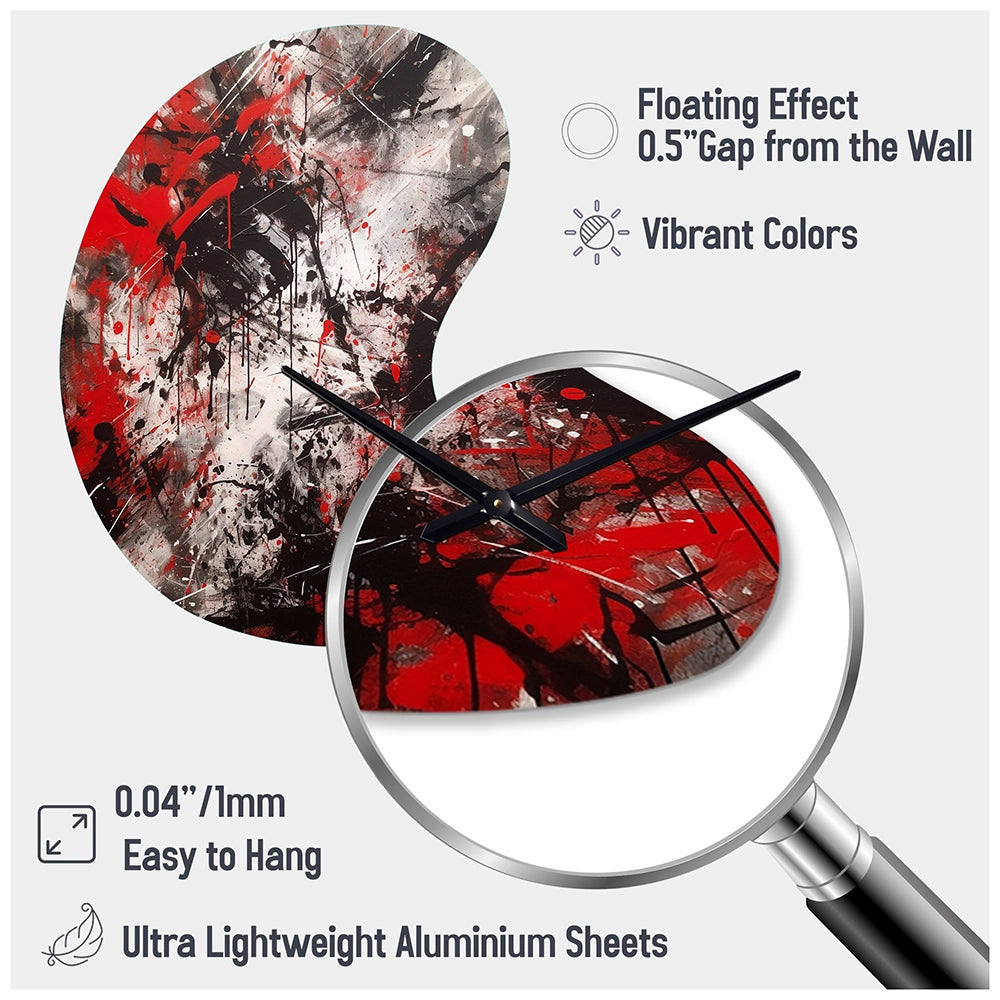 Abstract Graffiti - Asymmetric Metal Wall Clock