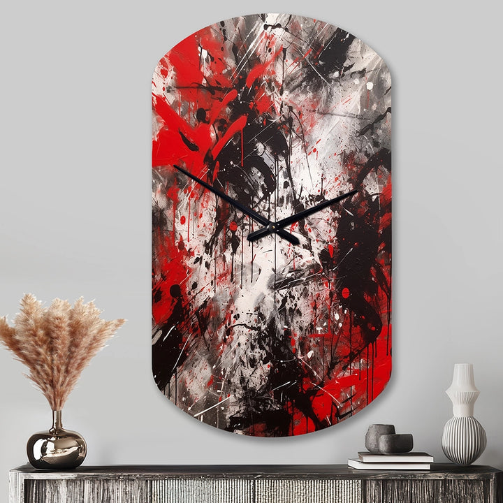 Abstract Graffiti - Asymmetric Metal Wall Clock