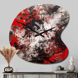Abstract Graffiti - Asymmetric Metal Wall Clock