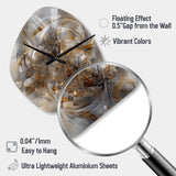 Grey Gold Captivating Liquid Ink - Asymmetric Metal Wall Clock