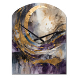 Purple Gold Captivating Liquid Ink - Asymmetric Metal Wall Clock