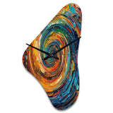 Yellow Orange Transcendent Liquid Ink - Asymmetric Metal Wall Clock