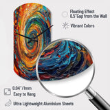 Yellow Orange Transcendent Liquid Ink - Asymmetric Metal Wall Clock