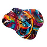 Minimalism Graffiti Artwork III - Asymmetric Metal Wall Clock