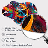 Minimalism Graffiti Artwork III - Asymmetric Metal Wall Clock