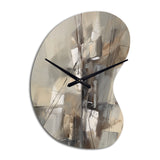 Abstract Design Shapes I - Asymmetric Metal Wall Clock